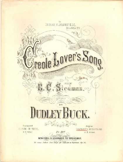 Sheet Music - Creole lover's song