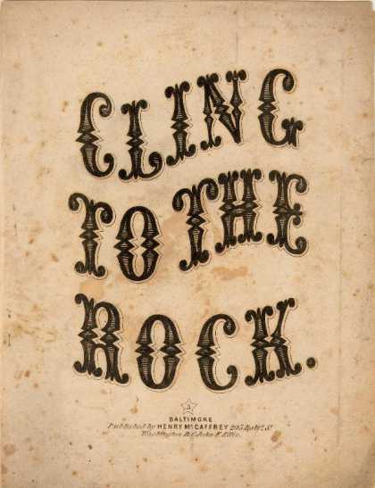 Sheet Music - Cling to the rock