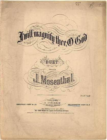 Sheet Music - I will magnify thee, O God