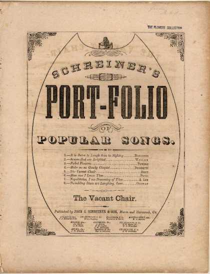 Sheet Music - The vacant chair; We shall meet, but we shall miss him