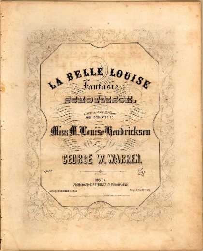 Sheet Music - La belle Louise; Fantasie schottisch; Op. 12