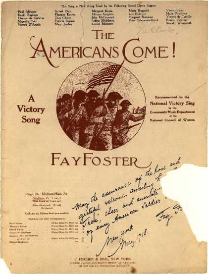 Sheet Music - The Americans come