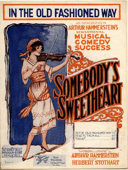 Sheet Music - In the old fashioned way; Somebody's sweetheart