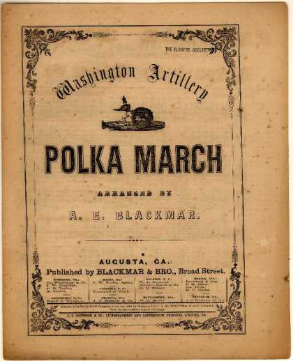 Sheet Music - Washington artillery polka march