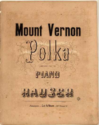 Sheet Music - Mount Vernon polka
