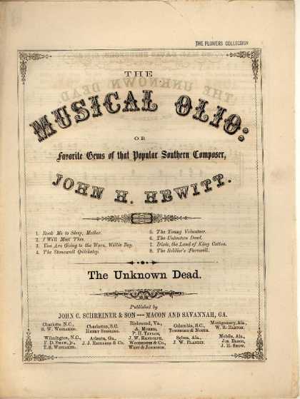 Sheet Music - The unknown dead