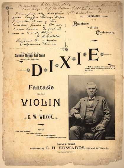 Sheet Music - Dixie fantasie