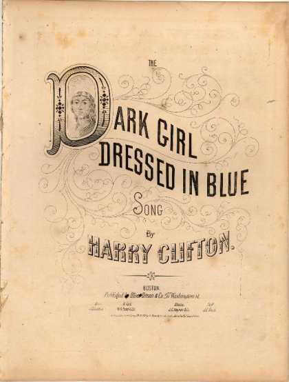 Sheet Music - Dark girl dressed in blue