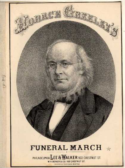 Sheet Music - Horace Greeley's funeral march