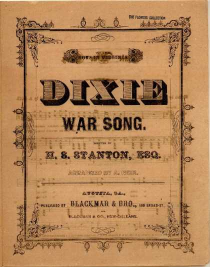 Sheet Music - Dixie war song