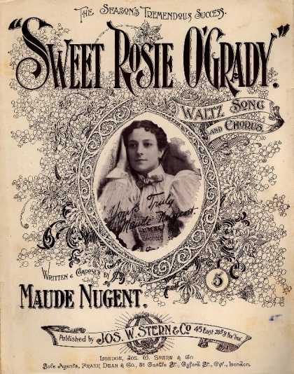 Sheet Music - Sweet Rosie O'Grady; Waltz song and chorus