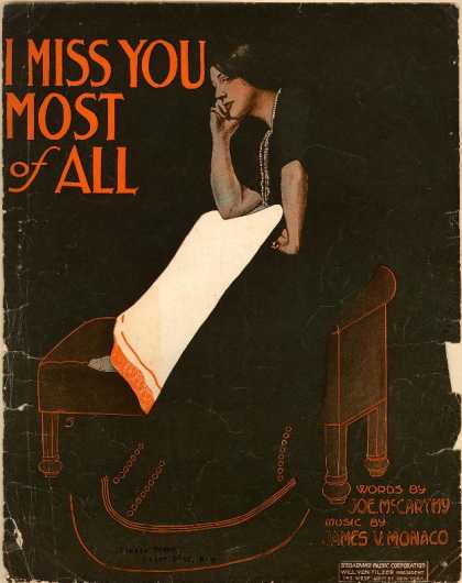 Sheet Music - I miss you most of all