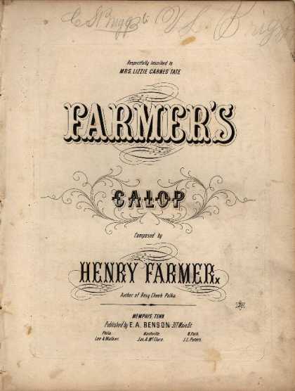 Sheet Music - Farmer's galop