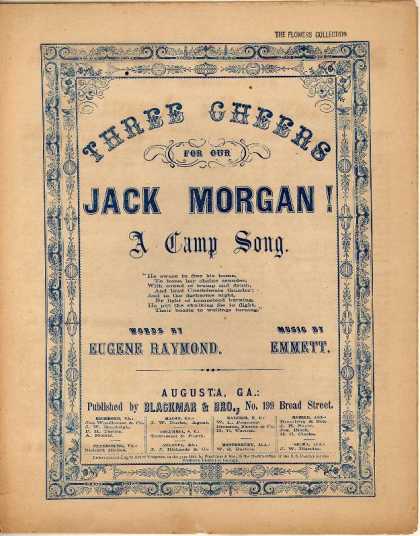 Sheet Music - Three cheers for our Jack Morgan!; Camp song