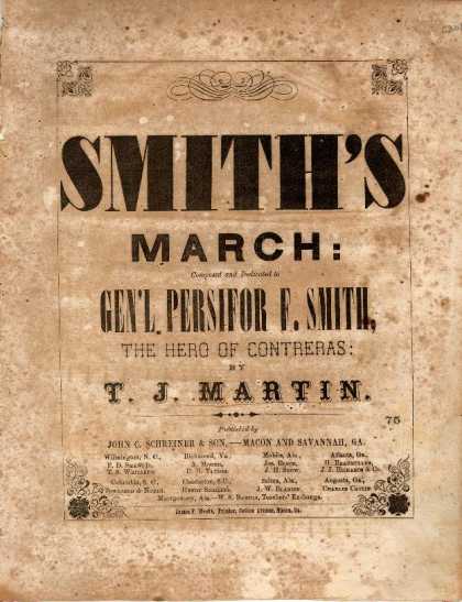 Sheet Music - Smith's march; Gen. Persifor F. Smith's march
