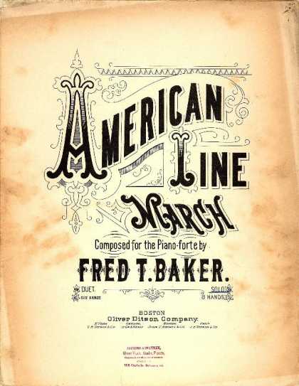 Sheet Music - American line march