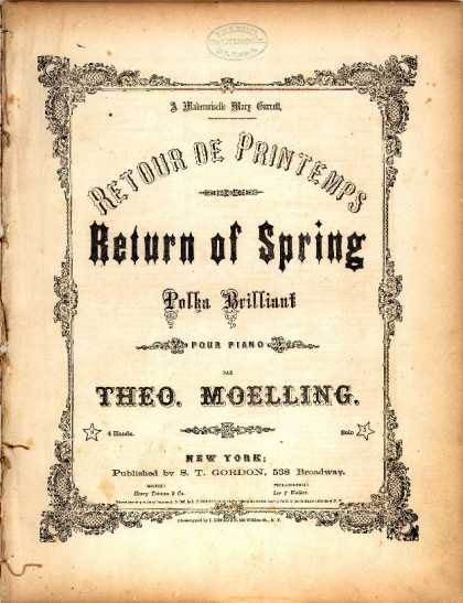 Sheet Music - Return of spring; Retour du printemps