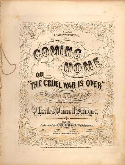 Sheet Music - Coming home; The cruel war is over