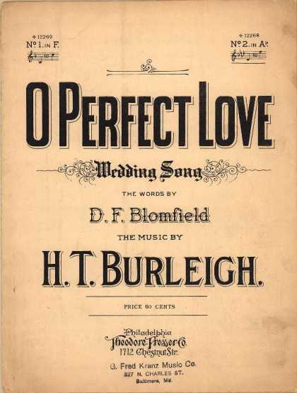 Sheet Music - O perfect love; Wedding song
