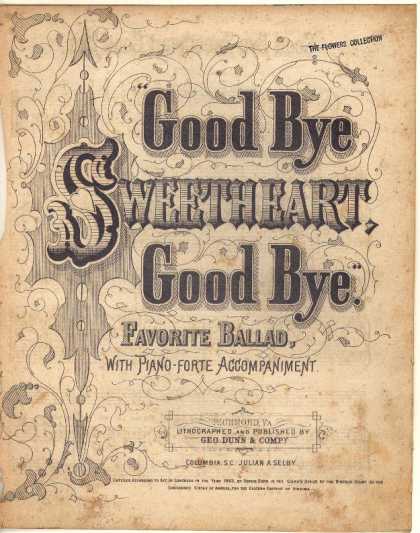 Sheet Music - Good bye sweetheart good bye