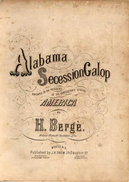 Sheet Music - Alabama secession galop