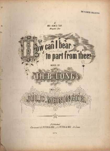 Sheet Music - How can I bear to part from thee?
