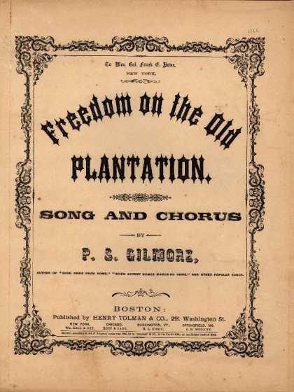 Sheet Music - Freedom on the old plantation