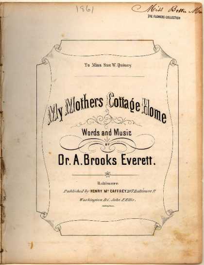 Sheet Music - My mothers cottage home