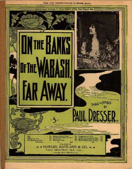 Sheet Music - On the banks of the Wabash far away