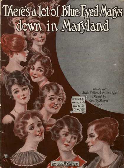 Sheet Music - There's a lot of blue-eyed Marys down in Maryland
