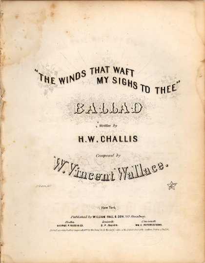 Sheet Music - The winds that waft my sighs to thee