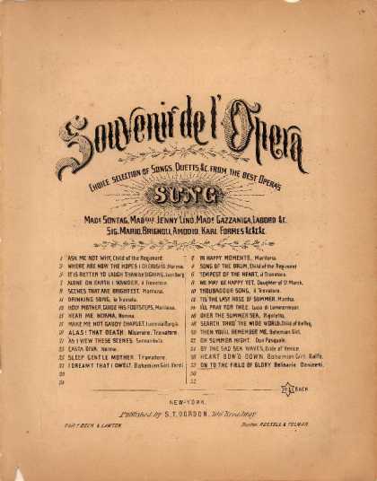 Sheet Music - On to the field of glory; Belisario