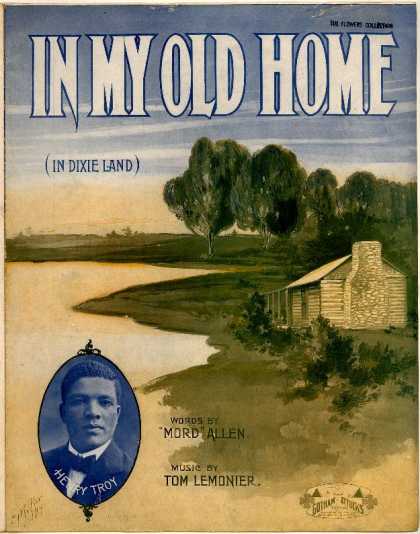 Sheet Music - In my old home in Dixie land
