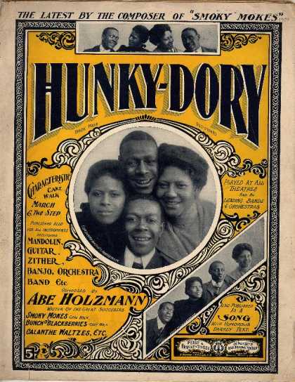 Sheet Music - Hunky-dory; Characteristic cake walk and two step