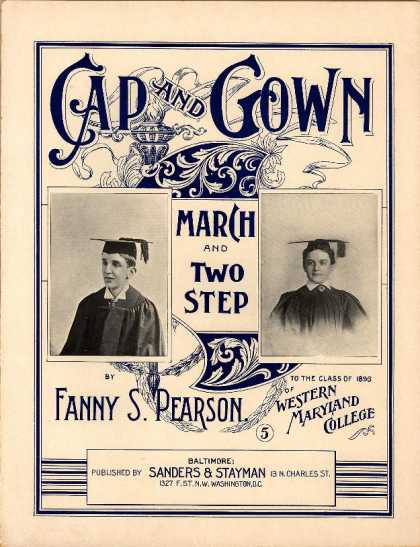 Sheet Music - Cap and gown march and two step