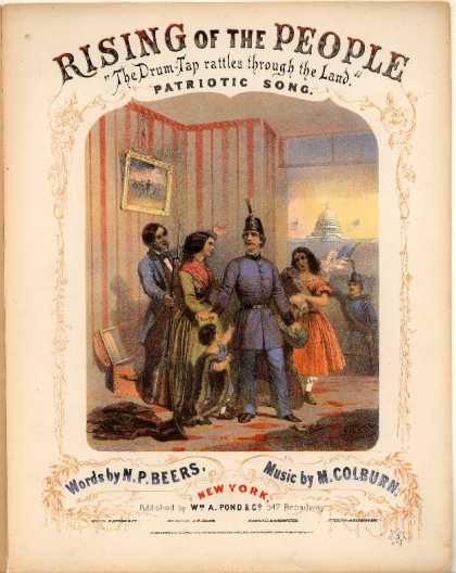 Sheet Music - Rising of the people; The drum-tap rattles through the land