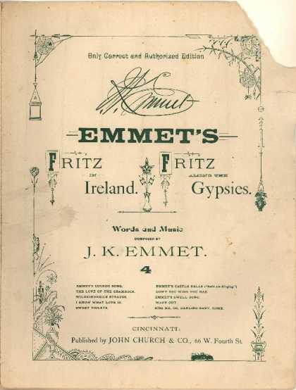 Sheet Music - Swell song; Fritz in Ireland