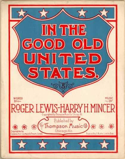 Sheet Music - In the good old United States