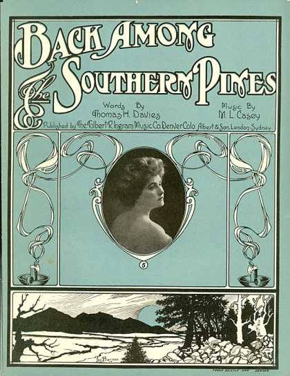 Sheet Music - Back among the southern pines