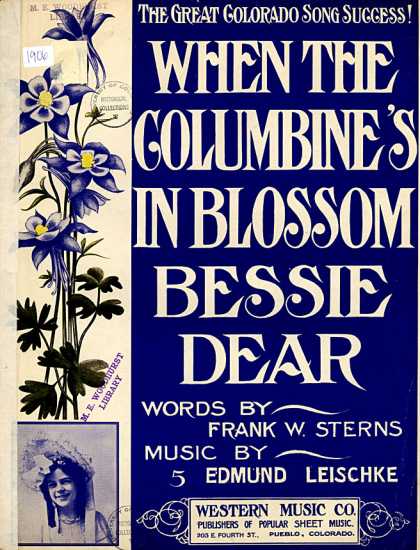 Sheet Music - When the columbine's in blossom Bessie dear