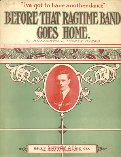 Sheet Music - Before that ragtime band goes home