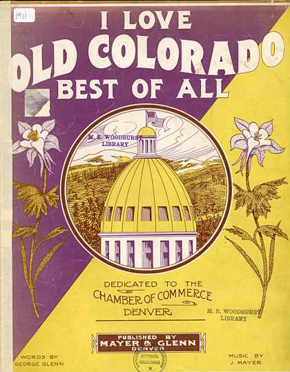 Sheet Music - I love old Colorado best of all