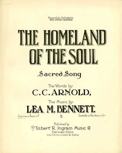 Sheet Music - The homeland of the soul
