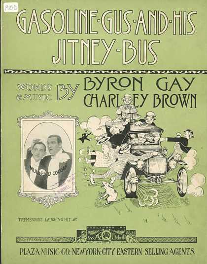Sheet Music - Gasoline Gus and his jitney bus