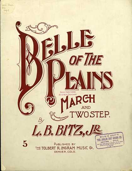 Sheet Music - Belle of the plains