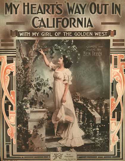 Sheet Music - My heart's 'way out in California