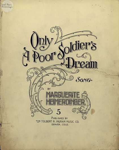 Sheet Music - Only a poor soldier's dream