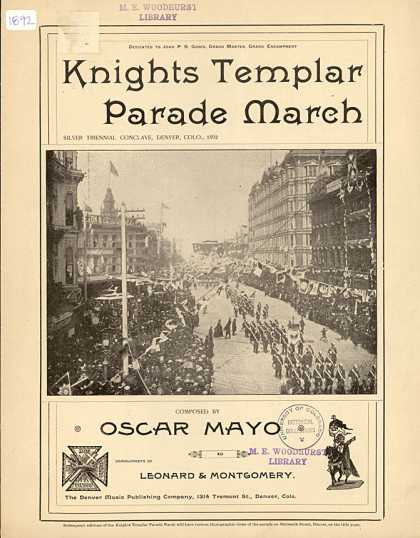 Sheet Music - Knights Templar parade march