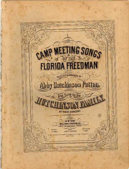Sheet Music - Camp meeting songs of the Florida freedman; Don't staya way; Wait a little while