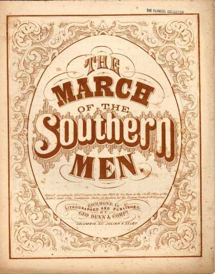 Sheet Music - The march of the Southern men; Old Scottish air
